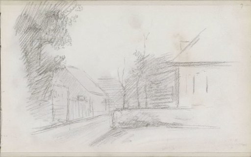 Houses on both sides of a road