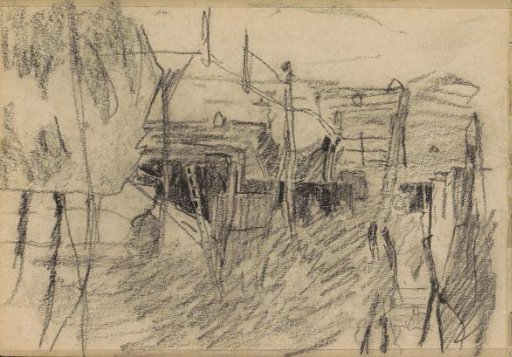 Landscape with buildings