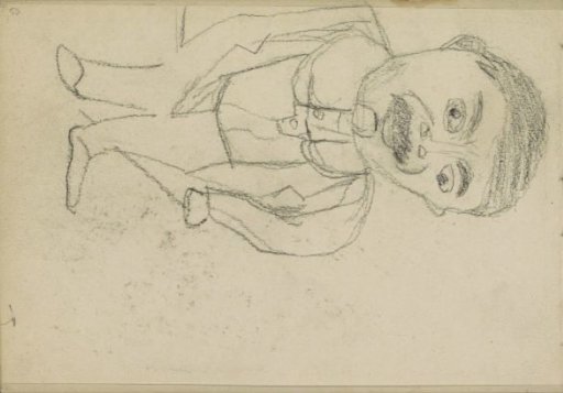 Caricature of a Standing Man with a Cane