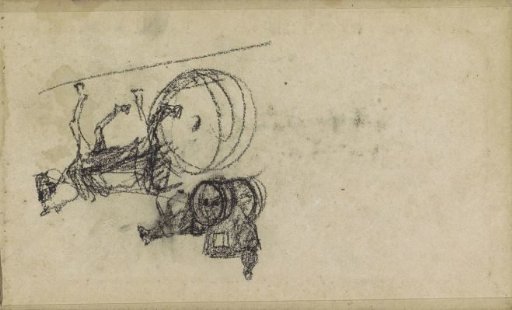 Two Studies of a Horse-Drawn Cart