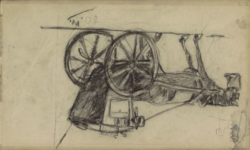 Horse for a two-wheeled carriage