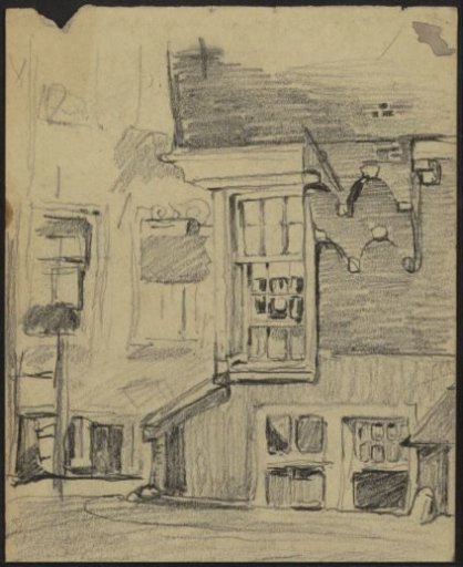 House on the corner of the Krom Boomssloot and the Korte Dijkstraat in Amsterdam