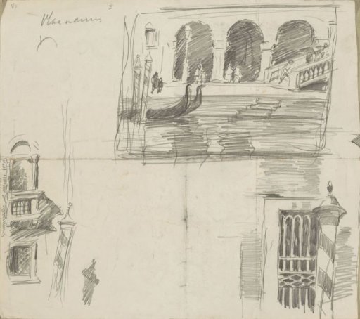 Details of buildings along the Canal Grande in Venice