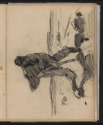 Man with shovel, possibly a pile driver