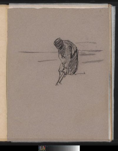 Man with shovel, possibly a pile driver