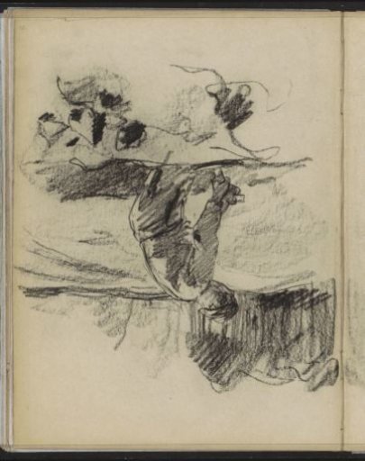 Landscape with a peat digger