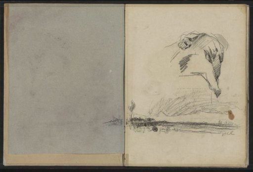Landscape and possibly a dog