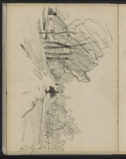 Figure with a load on a country road