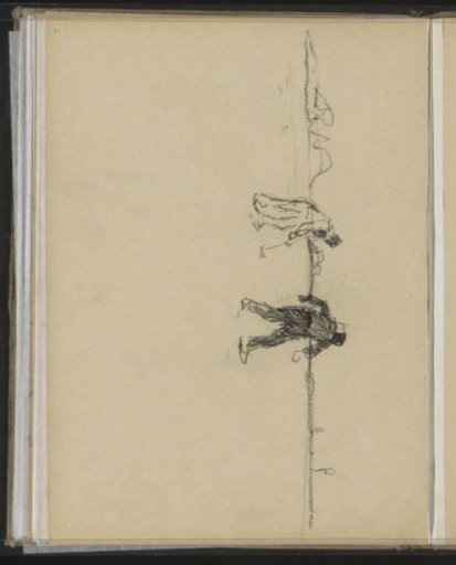Two peasants at work in the fields