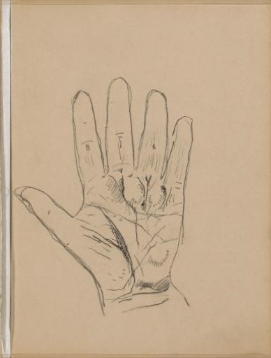 Hand with spread fingers