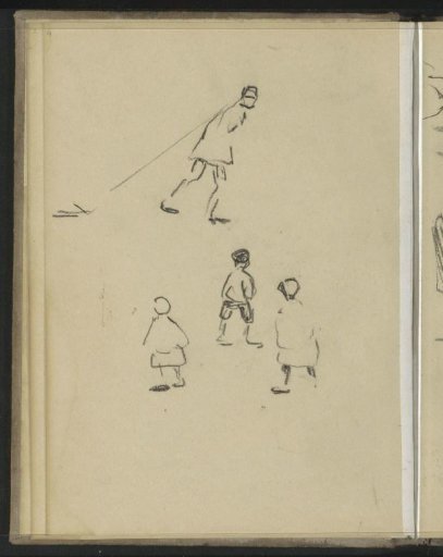 Study sheet with three children and a man
