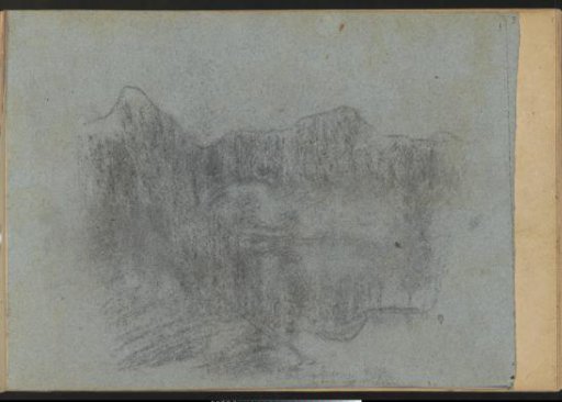 Study, possibly of a hilly landscape