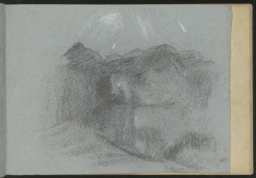 Study, possibly of a hilly landscape