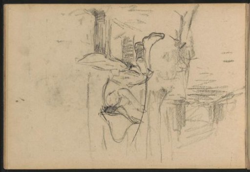 Girl on a bench in a landscape