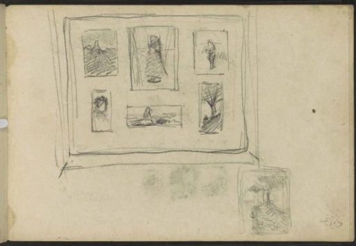 Wall with artworks