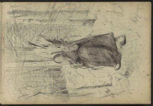 Young woman with a bundle of twigs