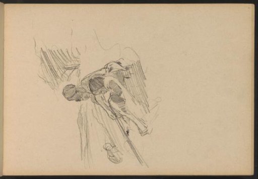 Seated woman with three children in a landscape