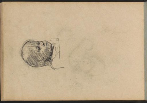 Head of a child, possibly a girl