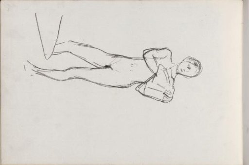 Standing female nude with crossed arms