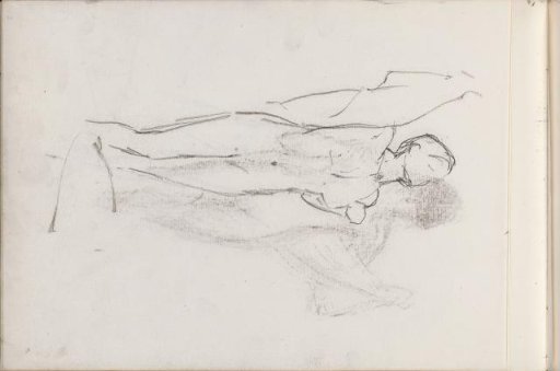 Standing female nude with raised head