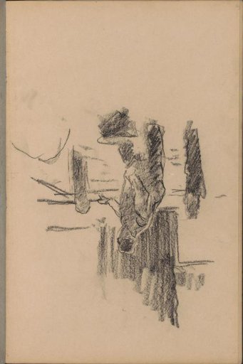 Man before a fence