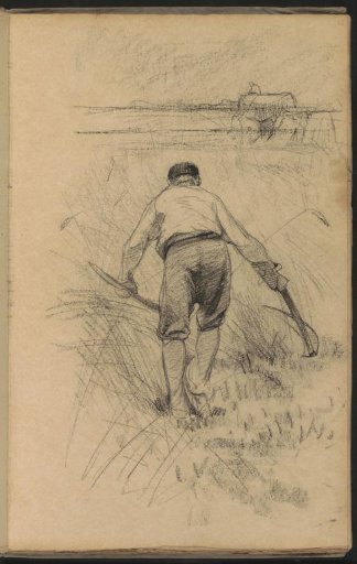 Haymaking peasant