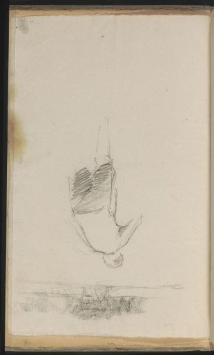 Landscape with a Man Bending Forward, Seen from Behind