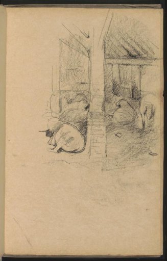 Interior of a sheepfold