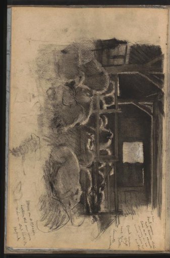 Interior of a sheepfold
