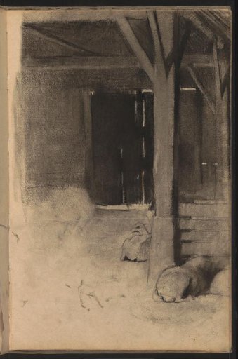 Sheepfold with sheep