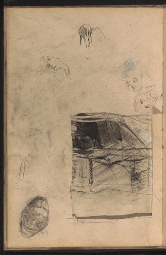 Study sheet with heads and sheep
