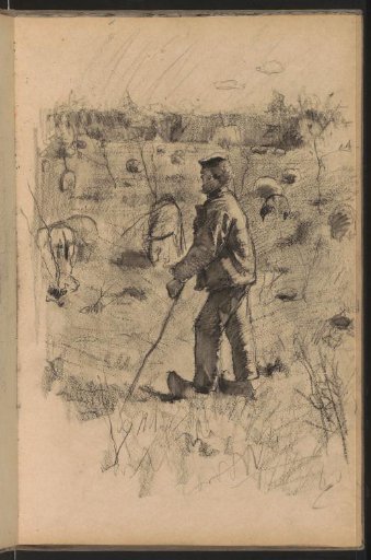 Shepherd in a landscape