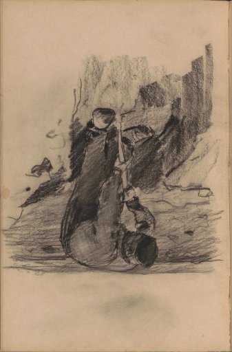 Peasant or heath worker with a spade