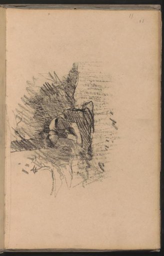 Kneeling woman under a tree