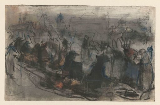 Row of seated figures