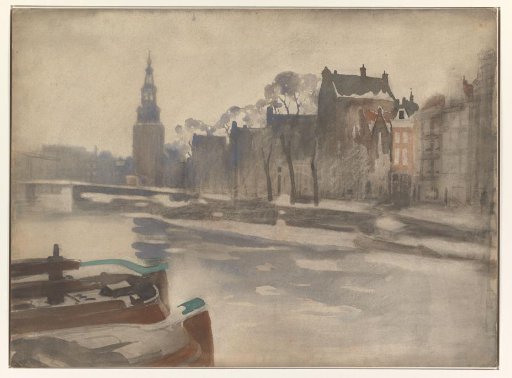 View of the Oude Schans with the Montelbaan Tower