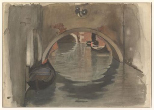 View Under an Arch Bridge in Venice