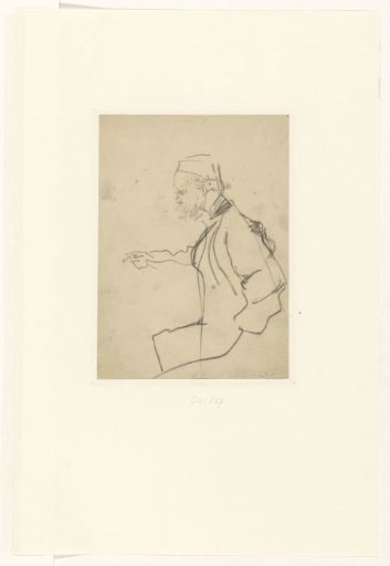 Paul Verlaine, Seated, in Profile to the Left