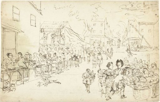 Market Scene in Batavia