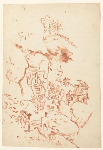 Mountain wall with rock dwellings