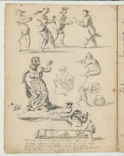 Balinese musicians and dancers