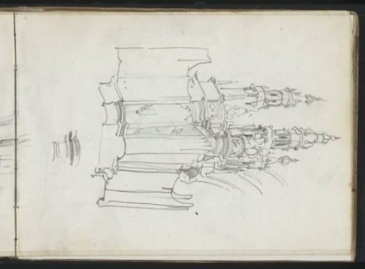 Sketch of the transept organ in the Nieuwe Kerk, Amsterdam