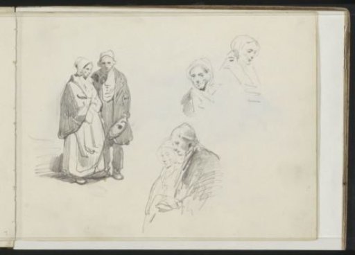 Older man and woman, standing side by side