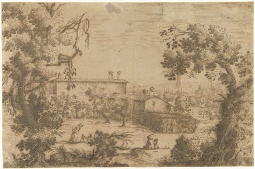 View of a Tuscan village