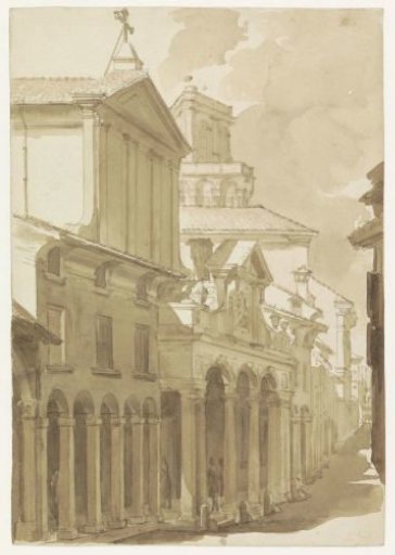View of the Magdalen Church in the Strada San Donato in Bologna