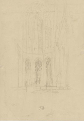 Sketch of a church interior