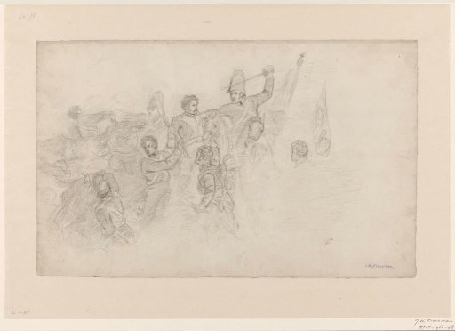 Detail from the painting The Battle of Waterloo