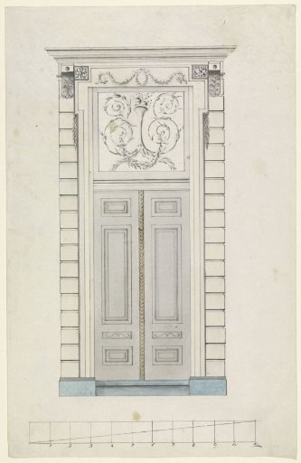 Door with dessus-de-porte