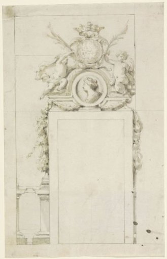 Doorway surmounting with a medallion