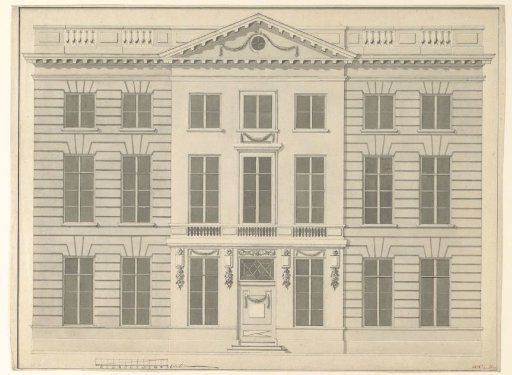 Design for a classical residential house facade